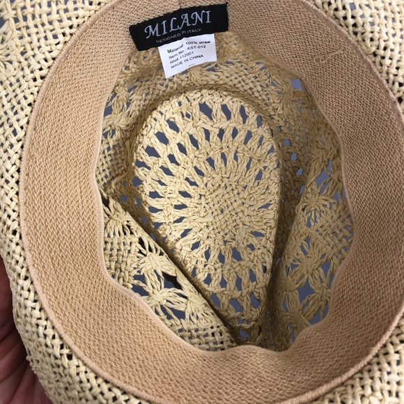 Milani Straw Cowboy Hat SZ S-SZ 7 - Picture 2 of 7